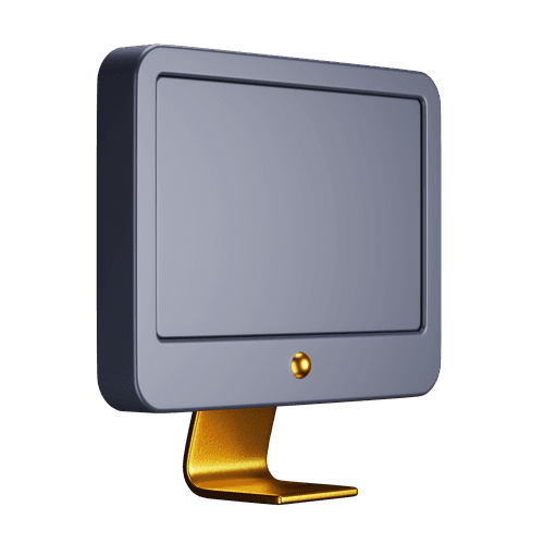 Golden Computer Icon