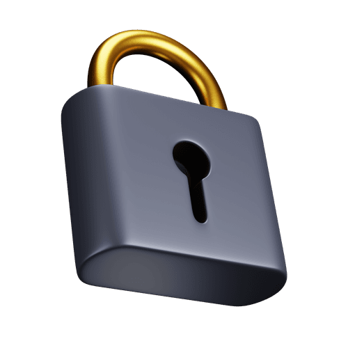 Golden Lock Icon